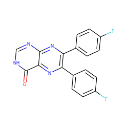 O=c1[nH]cnc2nc(-c3ccc(F)cc3)c(-c3ccc(F)cc3)nc12 ZINC000008555900