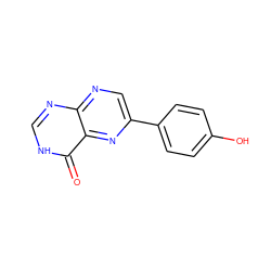 O=c1[nH]cnc2ncc(-c3ccc(O)cc3)nc12 ZINC000013130076