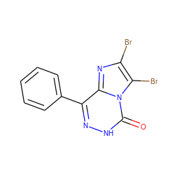 O=c1[nH]nc(-c2ccccc2)c2nc(Br)c(Br)n12 ZINC000028014241