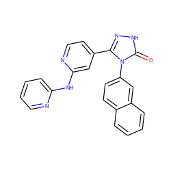 O=c1[nH]nc(-c2ccnc(Nc3ccccn3)c2)n1-c1ccc2ccccc2c1 ZINC000066259487