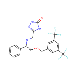 O=c1[nH]nc(CN[C@H](COCc2cc(C(F)(F)F)cc(C(F)(F)F)c2)c2ccccc2)[nH]1 ZINC000027642953