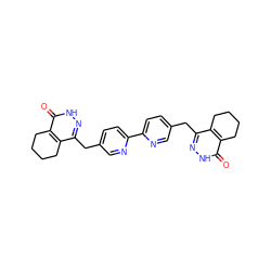 O=c1[nH]nc(Cc2ccc(-c3ccc(Cc4n[nH]c(=O)c5c4CCCC5)cn3)nc2)c2c1CCCC2 ZINC000168965971