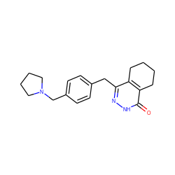 O=c1[nH]nc(Cc2ccc(CN3CCCC3)cc2)c2c1CCCC2 ZINC000167948383