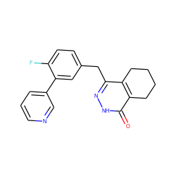 O=c1[nH]nc(Cc2ccc(F)c(-c3cccnc3)c2)c2c1CCCC2 ZINC000139547072