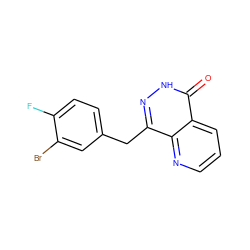 O=c1[nH]nc(Cc2ccc(F)c(Br)c2)c2ncccc12 ZINC000167176650