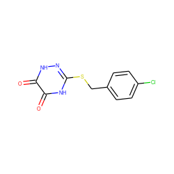 O=c1[nH]nc(SCc2ccc(Cl)cc2)[nH]c1=O ZINC000653725610