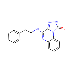 O=c1[nH]nc2c(NCCc3ccccc3)nc3ccccc3n12 ZINC000028638237