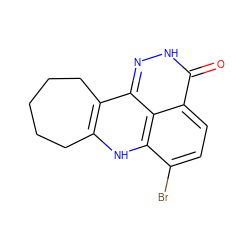 O=c1[nH]nc2c3c([nH]c4c(Br)ccc1c24)CCCCC3 ZINC000150094783