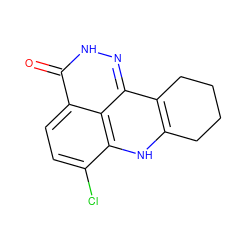 O=c1[nH]nc2c3c([nH]c4c(Cl)ccc1c24)CCCC3 ZINC000150097913