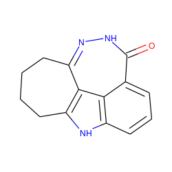 O=c1[nH]nc2c3c([nH]c4cccc1c43)CCCC2 ZINC000150201363