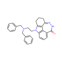 O=c1[nH]nc2c3c(n(CCN(Cc4ccccc4)Cc4ccccc4)c4cccc1c34)CCC2 ZINC000150192466