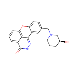 O=c1[nH]nc2c3cc(CN4CCC[C@H](O)C4)ccc3oc3cccc1c32 ZINC000096167438