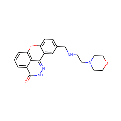 O=c1[nH]nc2c3cc(CNCCN4CCOCC4)ccc3oc3cccc1c32 ZINC000035900739