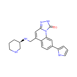 O=c1[nH]nc2cc(CN[C@@H]3CCCNC3)c3ccc(-c4ccc[nH]4)cc3n12 ZINC000084602649