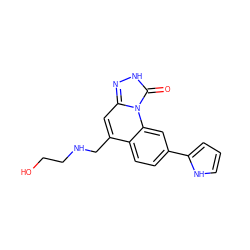 O=c1[nH]nc2cc(CNCCO)c3ccc(-c4ccc[nH]4)cc3n12 ZINC000084603107