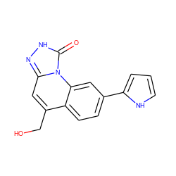 O=c1[nH]nc2cc(CO)c3ccc(-c4ccc[nH]4)cc3n12 ZINC000084602631