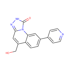 O=c1[nH]nc2cc(CO)c3ccc(-c4ccncc4)cc3n12 ZINC000084615353