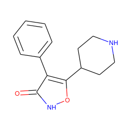 O=c1[nH]oc(C2CCNCC2)c1-c1ccccc1 ZINC000013607826