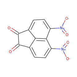 O=c1c(=O)c2ccc([N+](=O)[O-])c3c([N+](=O)[O-])ccc1c32 ZINC000003155930