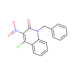 O=c1c([N+](=O)[O-])c(Cl)c2ccccc2n1Cc1ccccc1 ZINC000000307336