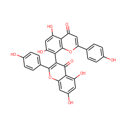 O=c1c(-c2c(O)cc(O)c3c(=O)cc(-c4ccc(O)cc4)oc23)c(-c2ccc(O)cc2)oc2cc(O)cc(O)c12 ZINC000017545581