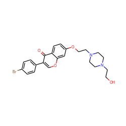 O=c1c(-c2ccc(Br)cc2)coc2cc(OCCN3CCN(CCO)CC3)ccc12 ZINC000020590636