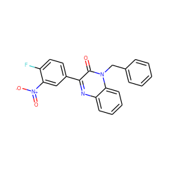 O=c1c(-c2ccc(F)c([N+](=O)[O-])c2)nc2ccccc2n1Cc1ccccc1 ZINC001772597491