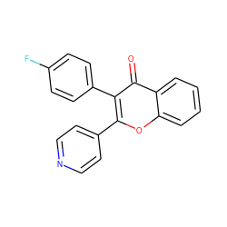 O=c1c(-c2ccc(F)cc2)c(-c2ccncc2)oc2ccccc12 ZINC000084668585