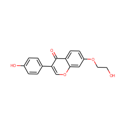 O=c1c(-c2ccc(O)cc2)coc2cc(OCCO)ccc12 ZINC000013864232