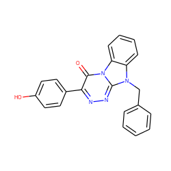 O=c1c(-c2ccc(O)cc2)nnc2n(Cc3ccccc3)c3ccccc3n12 ZINC000013861561