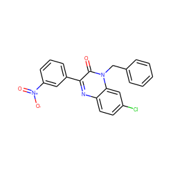 O=c1c(-c2cccc([N+](=O)[O-])c2)nc2ccc(Cl)cc2n1Cc1ccccc1 ZINC001772590394