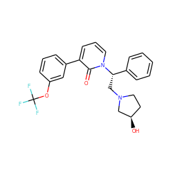 O=c1c(-c2cccc(OC(F)(F)F)c2)cccn1[C@@H](CN1CC[C@@H](O)C1)c1ccccc1 ZINC000013488475