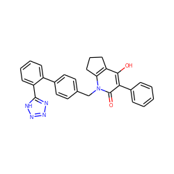 O=c1c(-c2ccccc2)c(O)c2c(n1Cc1ccc(-c3ccccc3-c3nnn[nH]3)cc1)CCC2 ZINC000028760891