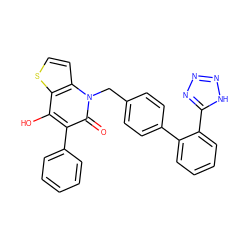 O=c1c(-c2ccccc2)c(O)c2sccc2n1Cc1ccc(-c2ccccc2-c2nnn[nH]2)cc1 ZINC000028760895