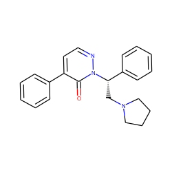 O=c1c(-c2ccccc2)ccnn1[C@@H](CN1CCCC1)c1ccccc1 ZINC000013488433