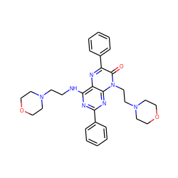 O=c1c(-c2ccccc2)nc2c(NCCN3CCOCC3)nc(-c3ccccc3)nc2n1CCN1CCOCC1 ZINC000142671028