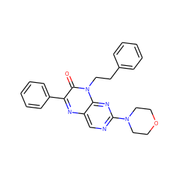 O=c1c(-c2ccccc2)nc2cnc(N3CCOCC3)nc2n1CCc1ccccc1 ZINC000004238918