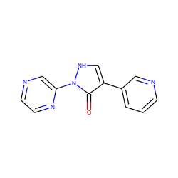 O=c1c(-c2cccnc2)c[nH]n1-c1cnccn1 ZINC000043195341