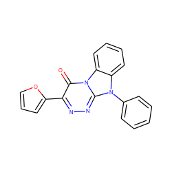 O=c1c(-c2ccco2)nnc2n(-c3ccccc3)c3ccccc3n12 ZINC000013675610