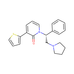 O=c1c(-c2cccs2)cccn1[C@@H](CN1CCCC1)c1ccccc1 ZINC000013436697