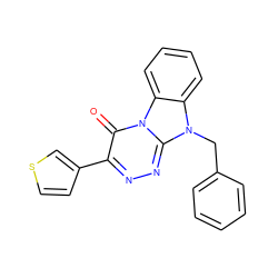 O=c1c(-c2ccsc2)nnc2n(Cc3ccccc3)c3ccccc3n12 ZINC000013861562