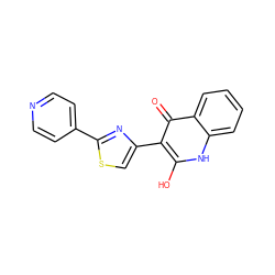 O=c1c(-c2csc(-c3ccncc3)n2)c(O)[nH]c2ccccc12 ZINC000014974734