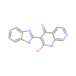 O=c1c(-c2nc3ccccc3[nH]2)c(O)[nH]c2cnccc12 ZINC000028572517