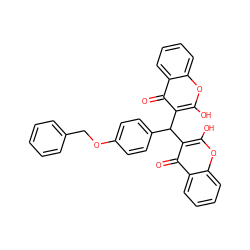 O=c1c(C(c2ccc(OCc3ccccc3)cc2)c2c(O)oc3ccccc3c2=O)c(O)oc2ccccc12 ZINC000100788479