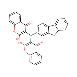 O=c1c(C(c2ccc3c(c2)Cc2ccccc2-3)c2c(O)oc3ccccc3c2=O)c(O)oc2ccccc12 ZINC000100788512