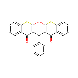 O=c1c(C(c2ccccc2)c2c(O)sc3ccccc3c2=O)c(O)sc2ccccc12 ZINC000004017662