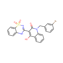 O=c1c(C2=NS(=O)(=O)c3ccccc3N2)c(O)c2ccccc2n1Cc1cccc(Br)c1 ZINC000101037168