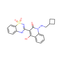 O=c1c(C2=NS(=O)(=O)c3ccccc3N2)c(O)c2ccccc2n1NCC1CCC1 ZINC000101033566