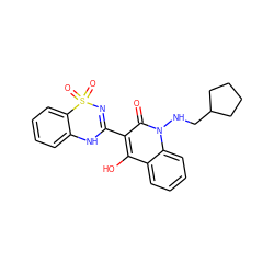 O=c1c(C2=NS(=O)(=O)c3ccccc3N2)c(O)c2ccccc2n1NCC1CCCC1 ZINC000101001340