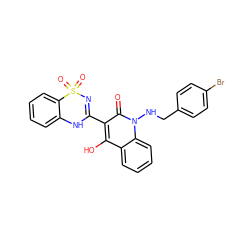 O=c1c(C2=NS(=O)(=O)c3ccccc3N2)c(O)c2ccccc2n1NCc1ccc(Br)cc1 ZINC000101006112